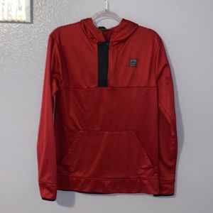 RBX red outdoor 1/4 zip pullover athletic hoodie sweatshirt